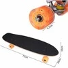 Malplay Medinė riedlentė su vienpusiu raštu, LED ratais, ABEC-7, 100 kg