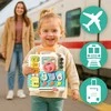 Malplay Montessori edukacinė veiklos lenta su interaktyvia sensorine panele dėkle (nuo 18 mėn.) Meškiukas