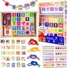 Malplay Montessori medinės kaladėlės su virvelėmis mokymuisi