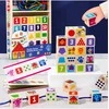 Malplay Montessori medinės kaladėlės su virvelėmis mokymuisi