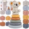 Malplay Montessori sensorinės kaladėlės - piramidė Koala, 13 vnt