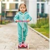 Malplay Reguliuojamu vairu triratis paspirtukas su kojiniu stabdžiu ir LED ratais, rožinis