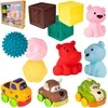 Malplay Sensorinės kaladėlės Pyramid Montessori Soft Creative, 12 vnt.