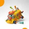 Malplay Surenkamas lavinamasis mokyklinis autobusas su vairu ir garsu