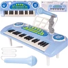 Malplay Vaikiškas pianinas 37 klavišų su mikrofonu, mėlynas, USB, MP3