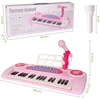 Malplay Vaikiškas pianinas 37 klavišų su mikrofonu, rožinis, USB, MP3