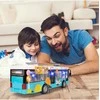Malplay Žaislinis miesto autobusas su šviesa, garsu ir atsidarančiomis durimis