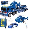 Malplay Žaislinis Policijos vilkiko rinkinys su sraigtasparniu, šviesa ir garsu, 1:16