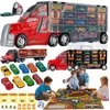 Malplay Žaislinis sunkvežimis su 10 automobilių ir stalo žaidimo kilimėliu