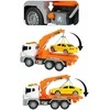 Malplay Žaislinis sunkvežimis su automobiliu, šviesa ir garsu, Pagalba kelyje