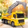 Malplay Žaislinis sunkvežimis su ekskavatoriumi, statybinis vilkikas, automobilis 1:16, šviesos, garsas