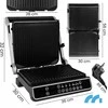 Maltec Didelis sumuštinių kepimo grilis, elektrinis sulankstomas skrudintuvas, „Panini“, 2500 W