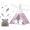 Palapinė vaikams Nukido Teepee, su šviesomis, rožinė su žvaigždėmis