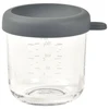BEABA STIKLINIS MAISTO INDELIS SU DANGTELIU, MINERAL Pilkas, 250 ML