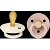 BIBS čiulptukų rinkinys 1 dydis (0 - 6 mėn.) Symmetrical Ivory / Blush