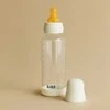 BIBS naujasis stiklinis buteliukas nuo dieglių 240 ml medium flow pilnas komplektas Ivory