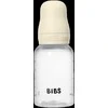 BIBS plastikinis buteliukas nuo dieglių 150 ml (Ivory) pilnas komplektas