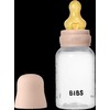 Nuk BIBS plastikinis buteliukas nuo dieglių 150 ml (Blush) pilnas komplektas