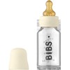 BIBS stiklinis buteliukas nuo dieglių 110 ml (Ivory) pilnas komplektas