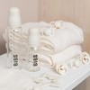 BIBS stiklinis buteliukas nuo dieglių 110 ml (Ivory) pilnas komplektas