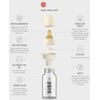 BIBS stiklinis buteliukas nuo dieglių 110 ml (Ivory) pilnas komplektas