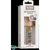 BIBS stiklinis buteliukas nuo dieglių 110 ml (Blush) pilnas komplektas
