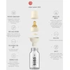 BIBS stiklinis buteliukas nuo dieglių 120 ml (Blush) pilnas komplektas