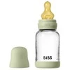 BIBS stiklinis buteliukas nuo dieglių 120 ml (Sage) pilnas komplektas