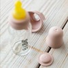 BIBS stiklinis buteliukas nuo dieglių 225 ml (Blush) pilnas komplektas
