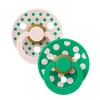 BIBS Studio Collection Polka Dots čiulptukų rinkinys 2 dydis (6 - 18 mėn.) Petal / Cactus