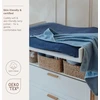 Blue Meyco Baby medvilninis vonios rankšluostis su gobtuvu 75 × 75 cm, Jeans Mėlyna