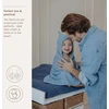 Blue Meyco Baby medvilninis vonios rankšluostis su gobtuvu 75 × 75 cm, Jeans Mėlyna