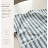 Blue Meyco Baby neperšlampamas seilinukas su rankovėmis 6–24 mėn., Fat Stripe Jeans Mėlyna