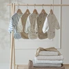 Blue Meyco Baby neperšlampamas seilinukas su rankovėmis 6–24 mėn., Fat Stripe Jeans Mėlyna