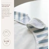 Blue Meyco Baby neperšlampamas seilinukas su rankovėmis 6–24 mėn., Fat Stripe Jeans Mėlyna