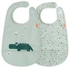 Done by Deer seilinukų rinkinys Croco Bibs Žalias, 2 vnt.