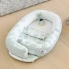 Doomoo kūdikio lizdelis (naujagimio gultukas) "Cocoon Leaves Aqua Žalias"