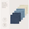 Meyco Baby frotinės šluostės-rankšluostukai kūdikiui Natural/Jeans Mėlyna/Indigo, 30×30 cm, 6 vnt.