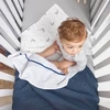 Meyco Baby marliniai muslino vystyklai Moon Indigo, 70×70 cm, 3 vnt.