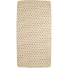 Meyco Baby medvilninė paklodė su guma 60 × 120 cm, Sweet Heart Soft Sand/Juodas