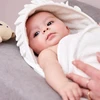 Meyco Baby medvilninis vonios rankšluostis su gobtuvu 80 × 80 cm, Offwhite – Terry Ruffle