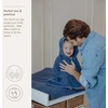 Meyco Baby medvilninis vonios rankšluostis su gobtuvu 75 × 75 cm, Indigo – Terry
