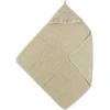 Meyco Baby medvilninis vonios rankšluostis su gobtuvu 80 × 80 cm, Sand – Terry Ruffle