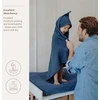 Meyco Baby medvilninis vonios rankšluostis su gobtuvu 75 × 75 cm, Indigo – Terry