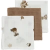 Meyco Baby muslino šluostės-merliukai Forest Animals Toffee, 30×30 cm, 3 vnt.
