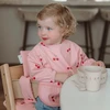 Meyco Baby neperšlampamas seilinukas su rankovėmis 6–24 mėn., Cherry Soft Rose