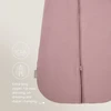 Meyco Baby Studio Classic pašiltintas miegmaišis su nusegamomis rankovėmis, 2.5 TOG, Violetinė Rožinė