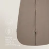 Meyco Baby Studio Classic pašiltintas miegmaišis su nusegamomis rankovėmis, 2.5 TOG, Dark Taupe