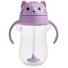 Munchkin gertuvė su šiaudeliu Any Angle™ Weighted Straw Cat Cup, 296 ml, pink