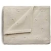 Mushie megztas pledas Pointelle – Ivory